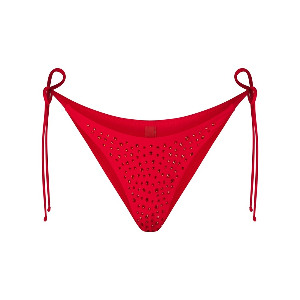 SKIMS RHINESTONE TIE BIKINI BOTTOM